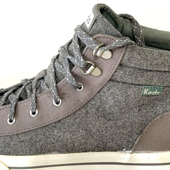 NWOT High-Top Keds Sneakers Women Size 7 Gray Textured - Picture 5 of 10